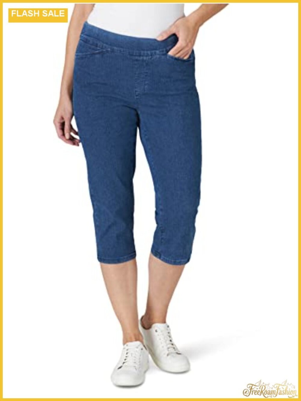 Women's Easy-Fit Stretch Pull-On Capri Pant, Mid Rise, 19" Inseam